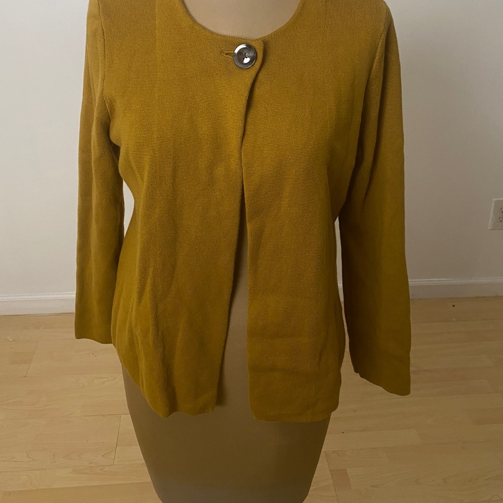 Mustard Colored Ann Taylor Cardigan